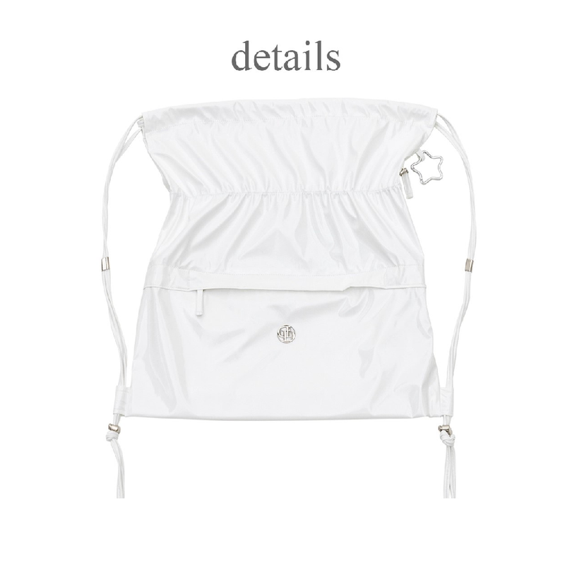 GLOSSY STRING BACK PACK_WHITE