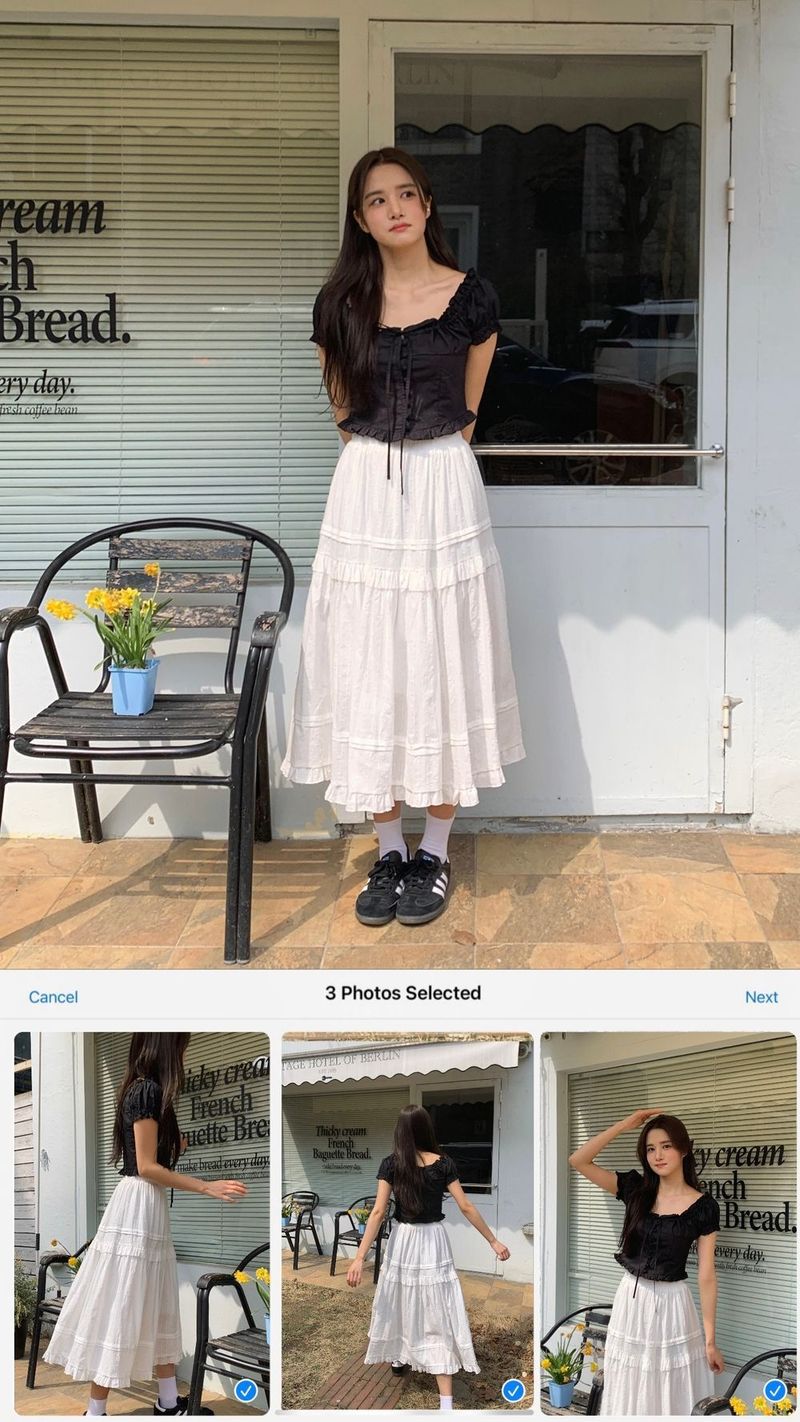 Leaf long skirt