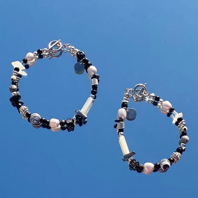black gemstone bracelet