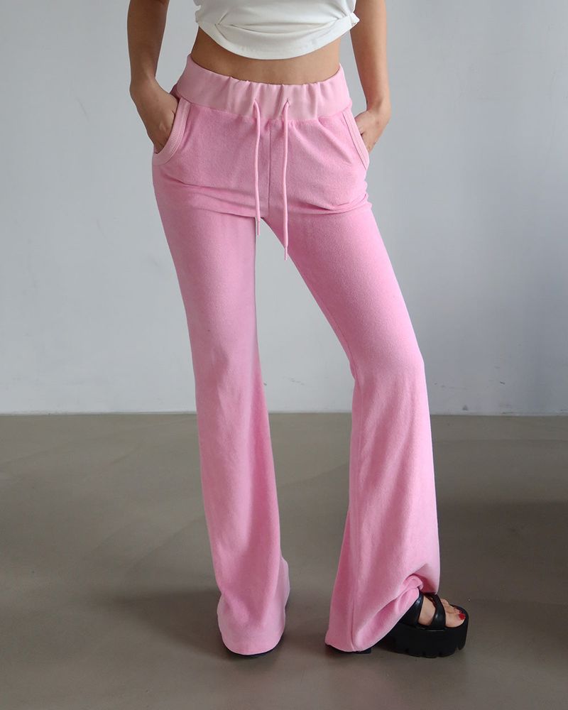 Angel Cubic Towel Terry Bootcut Long Pants
