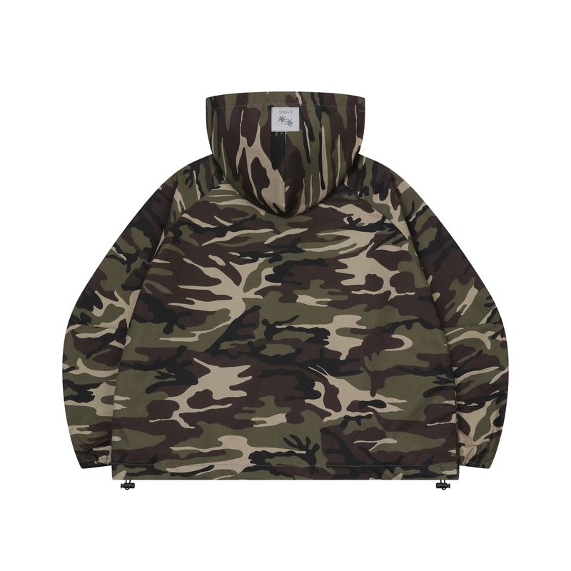 MILE CAMO HOOD WINDBREAKER