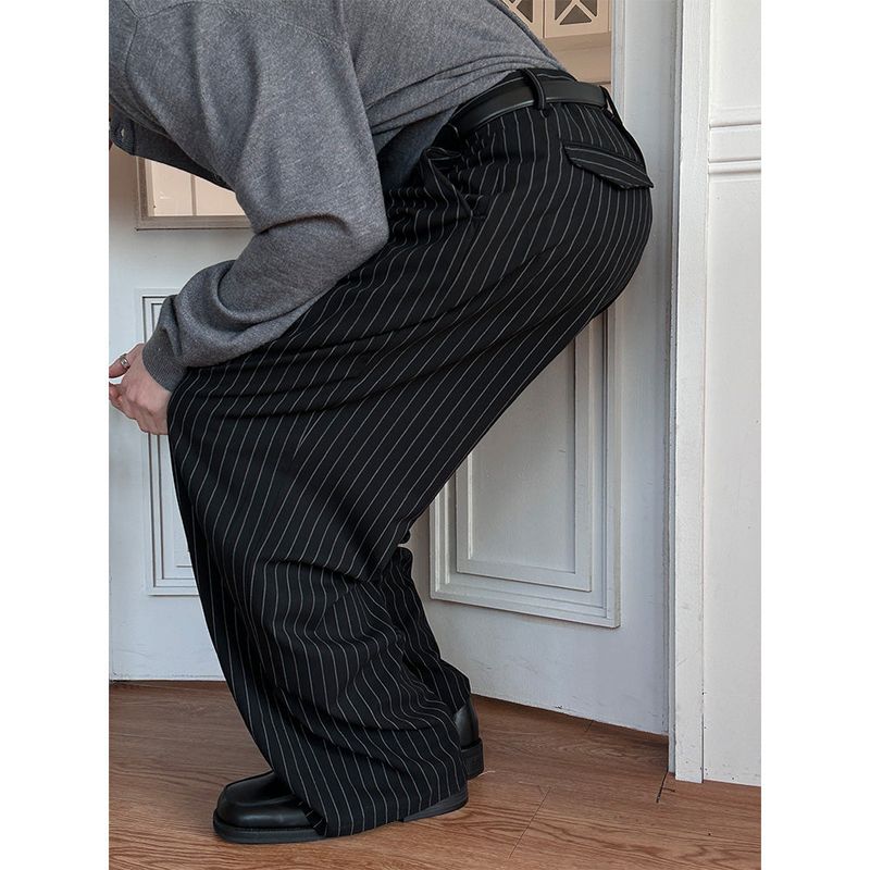  [S/S] Low stripe wide slacks(3color)