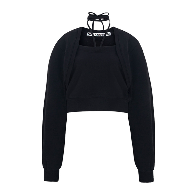 Bolero Layered Sweat_Black