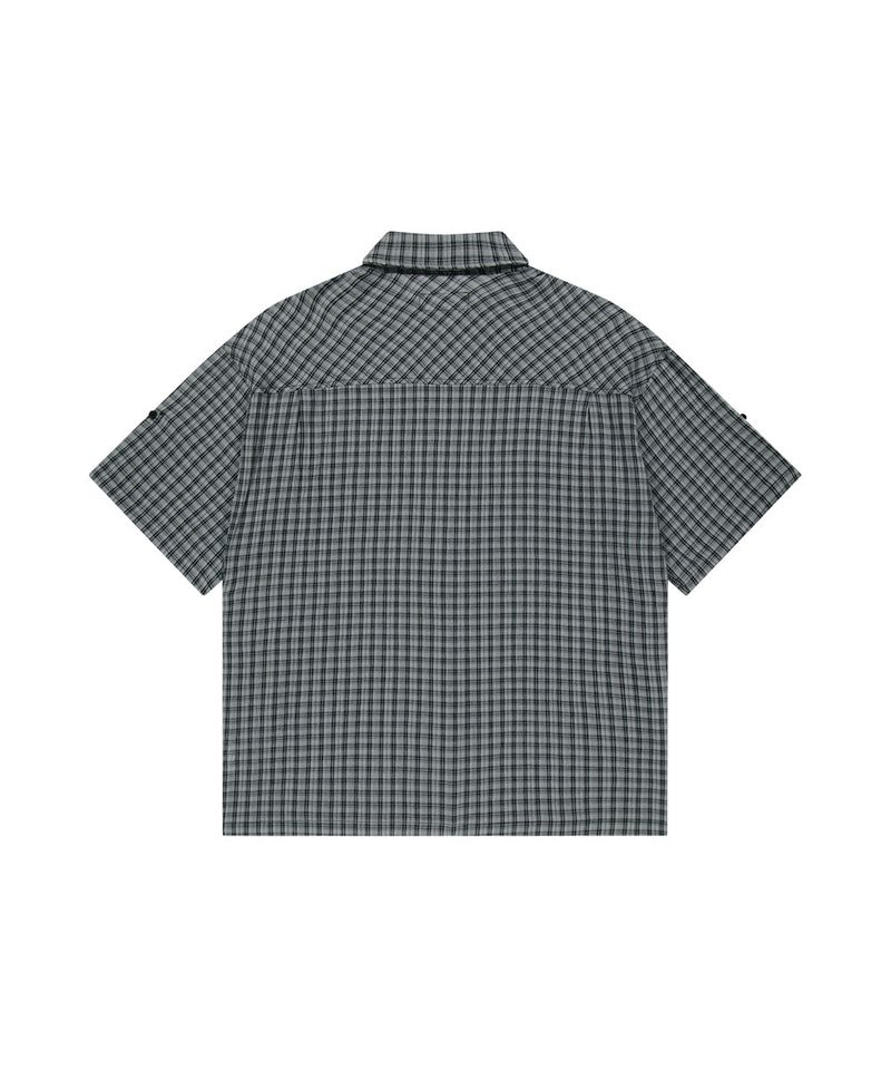 ROLL-UP CHECK HALF SHIRT