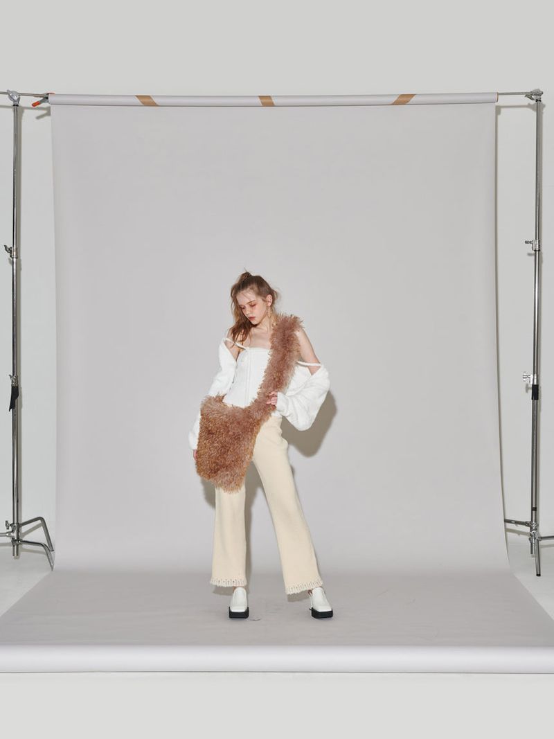 SQUARE TOE MULE-IVORY