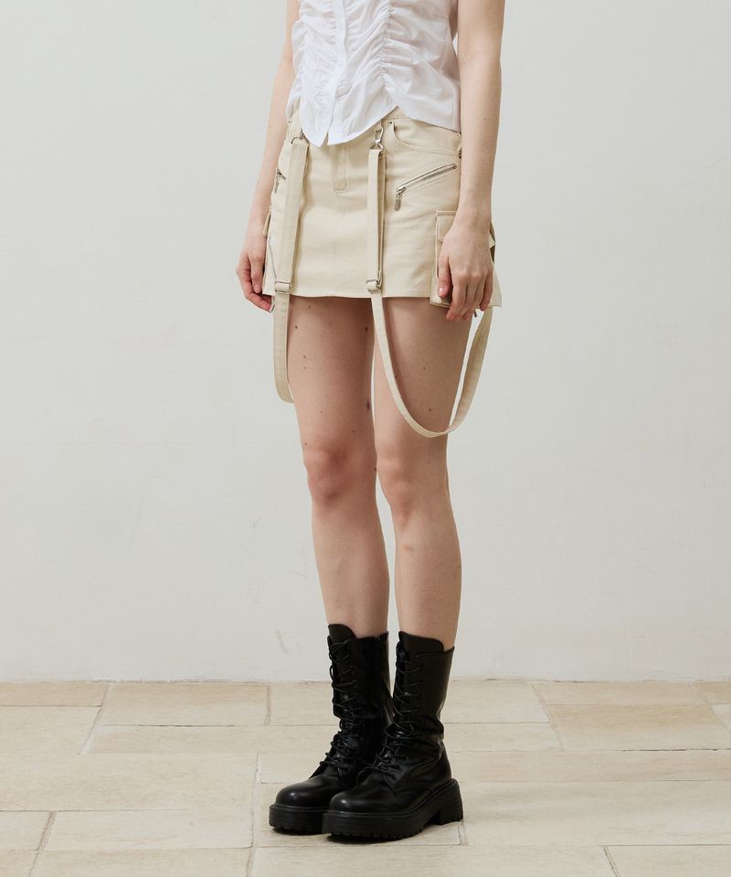 BELLA MINI SKIRT PANTS / BEIGE