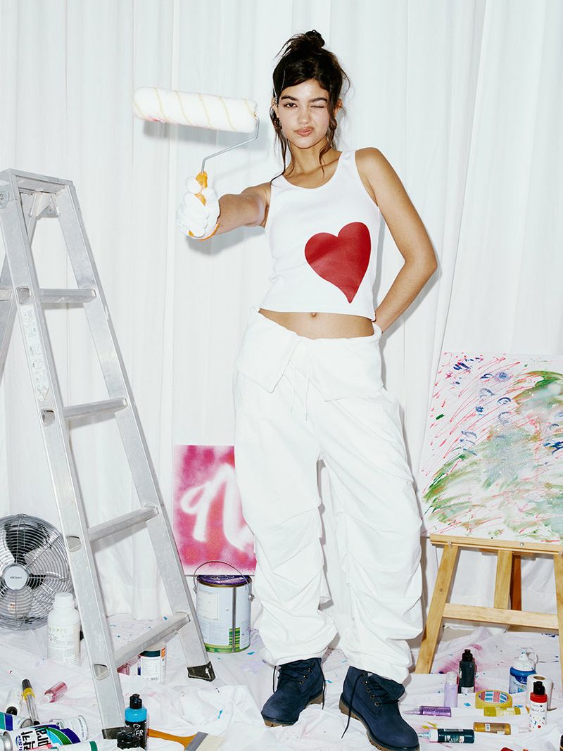 HEART SLEEVELESS WHITE