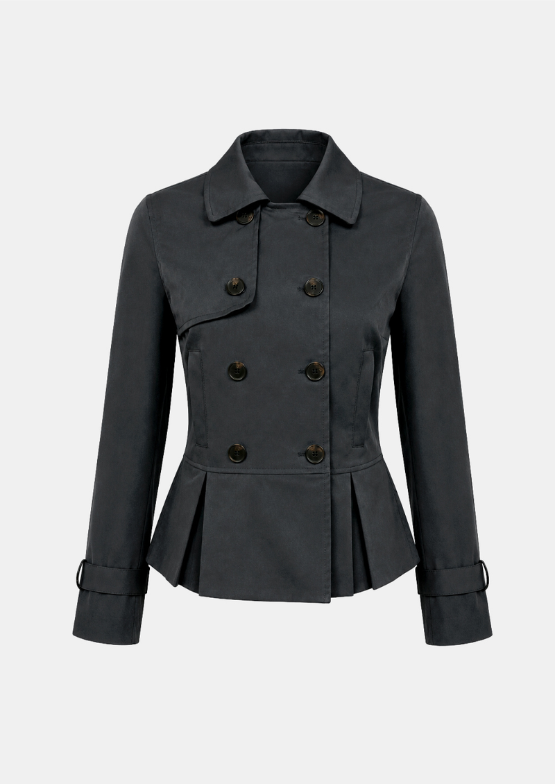 Hina Double Short Trench Coat
