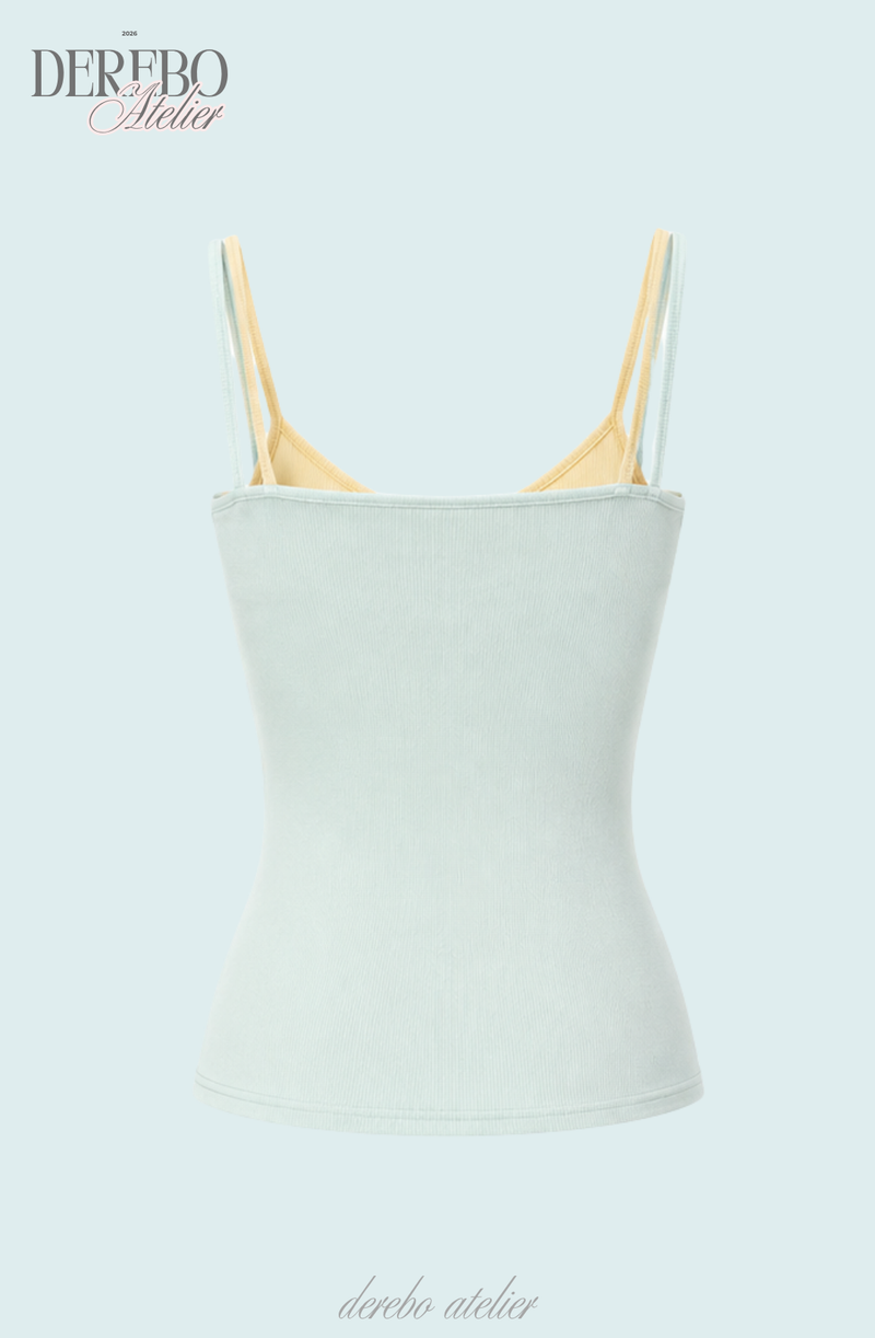 Mint lemon layered sleeveless t-shirt