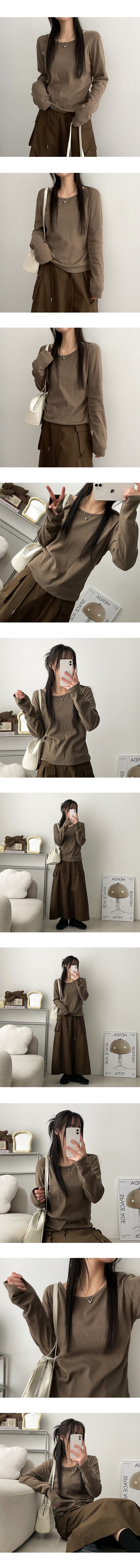 Rotol String Cargo Slit Long Skirt