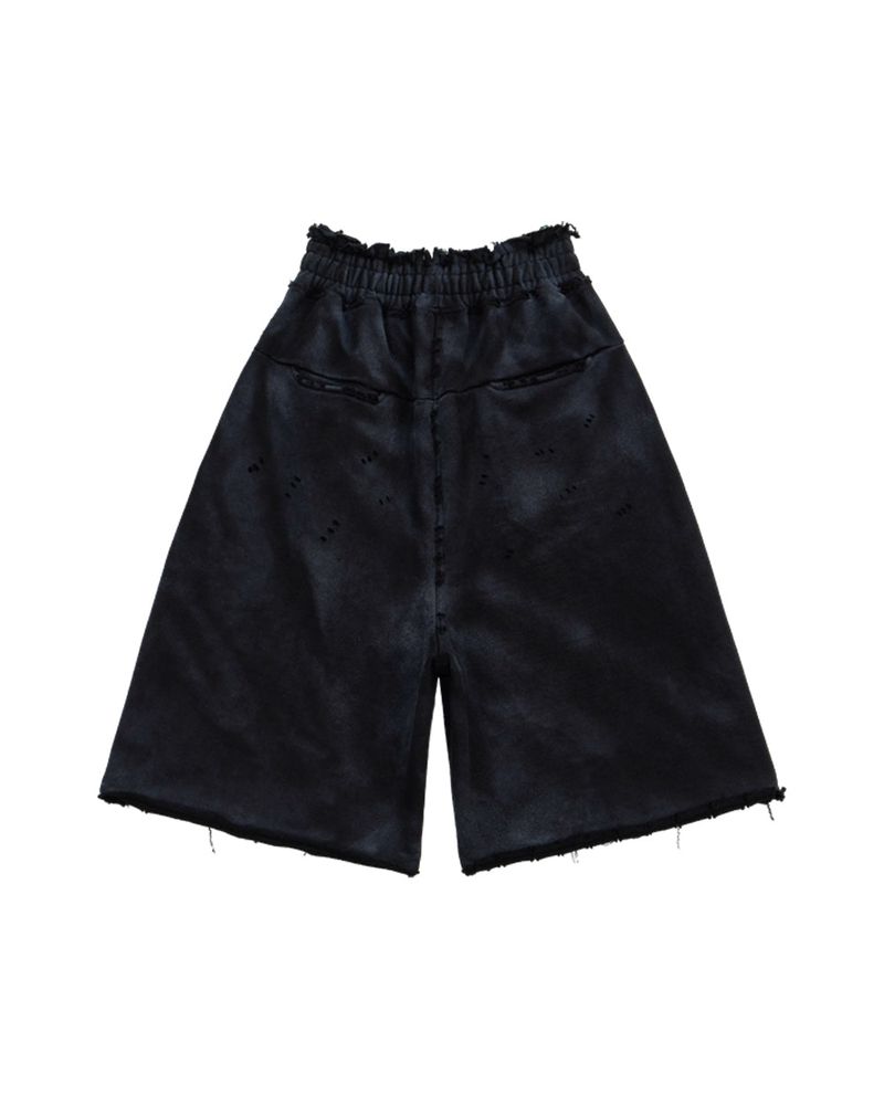 Washed destroyed bermuda P dusty black