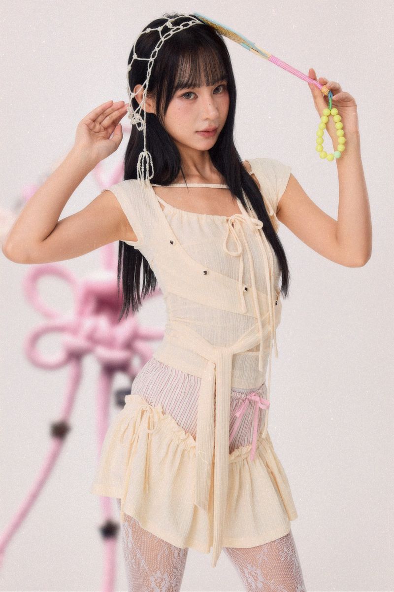 Dear Days Detachable Skorts (Cream)
