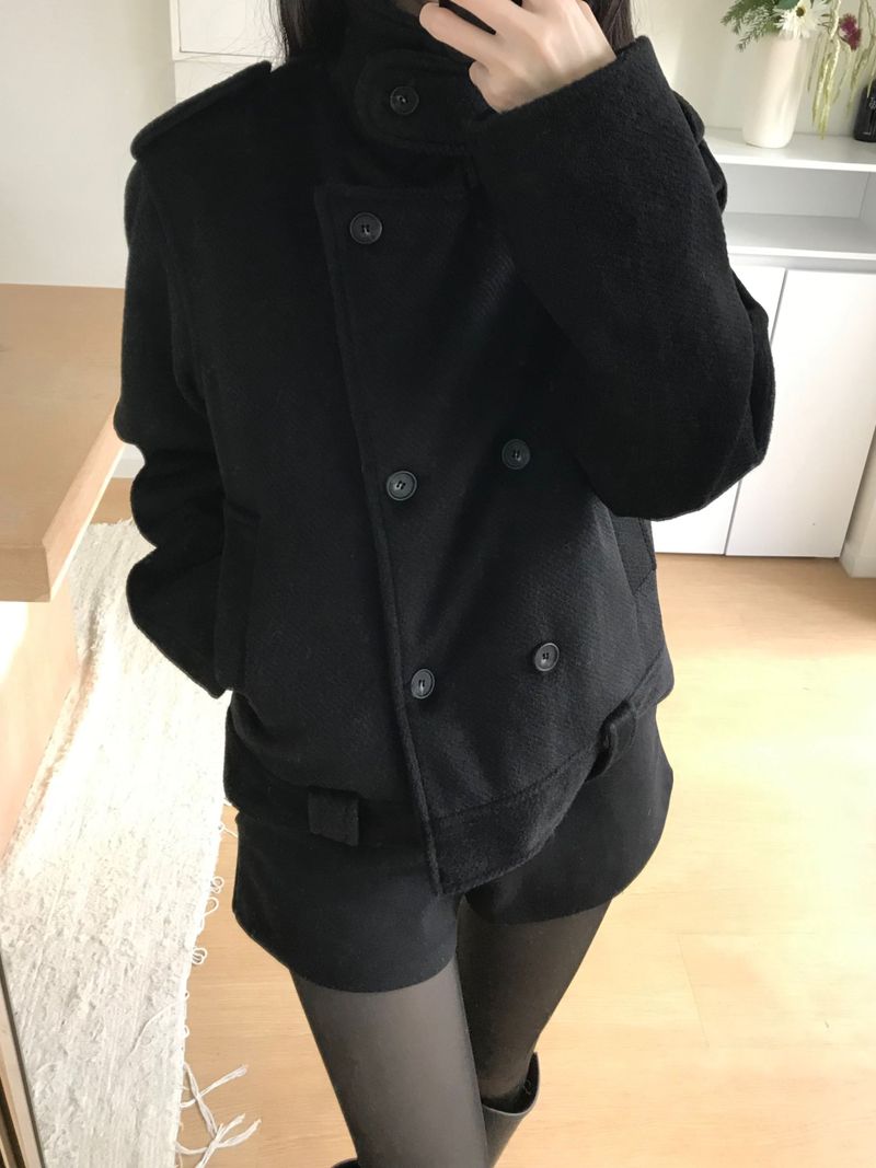 Mate High Neck Double Jacket (2 colors)