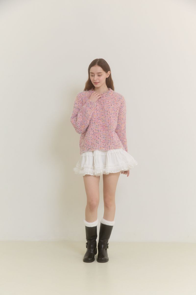 SNOWFLAKE POPCORN SWEATER