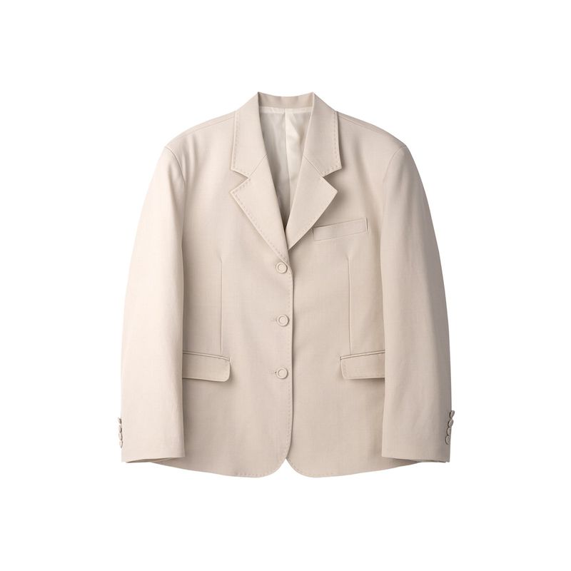 BASIC SINGLE JACKET (BEIGE)