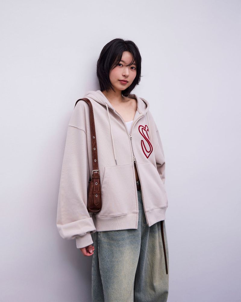 26SS★ Rubber Stitch Hood Zip-Up