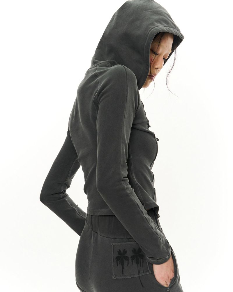 Patch Slim Lounge Pants _ Dark Grey
