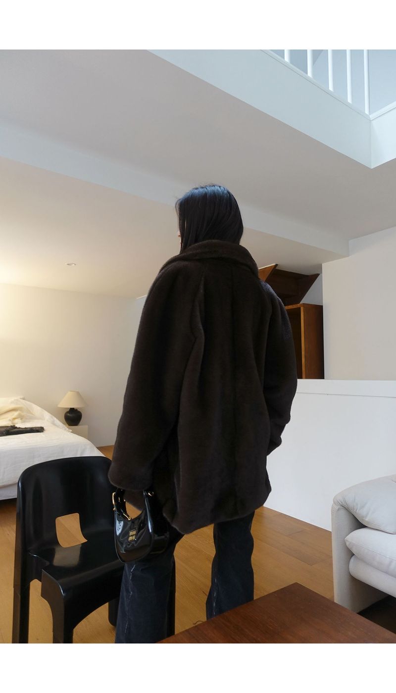 grandma brown fur coat