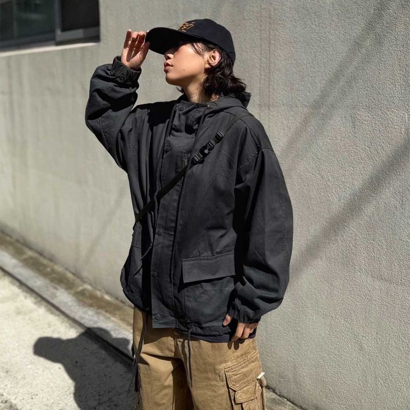 Oversized Vintage Hooded Field Jacket