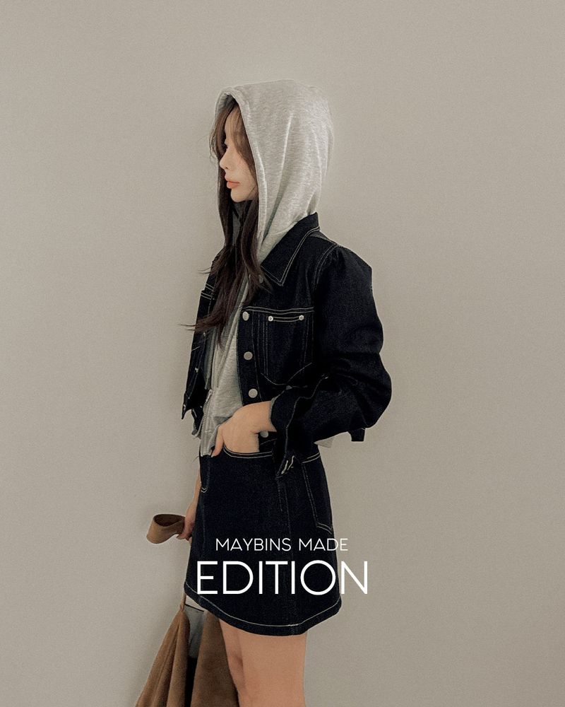 Lee Denim jacket & mini skirt set (including underpants)
