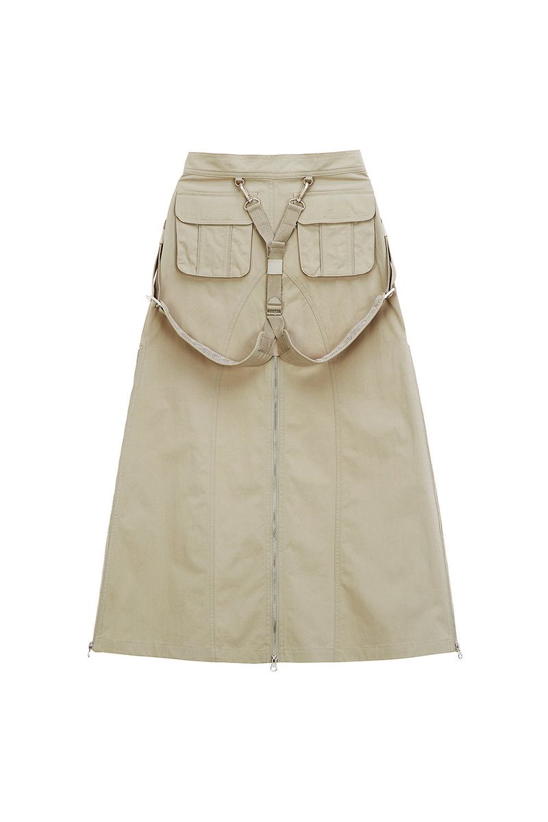 [23SS LSD COLLECTION] ﻿Cargo Zipper Skirt