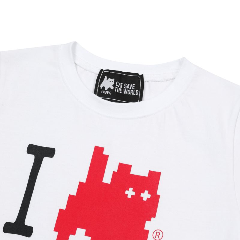  I Love Cat Save The World Half T