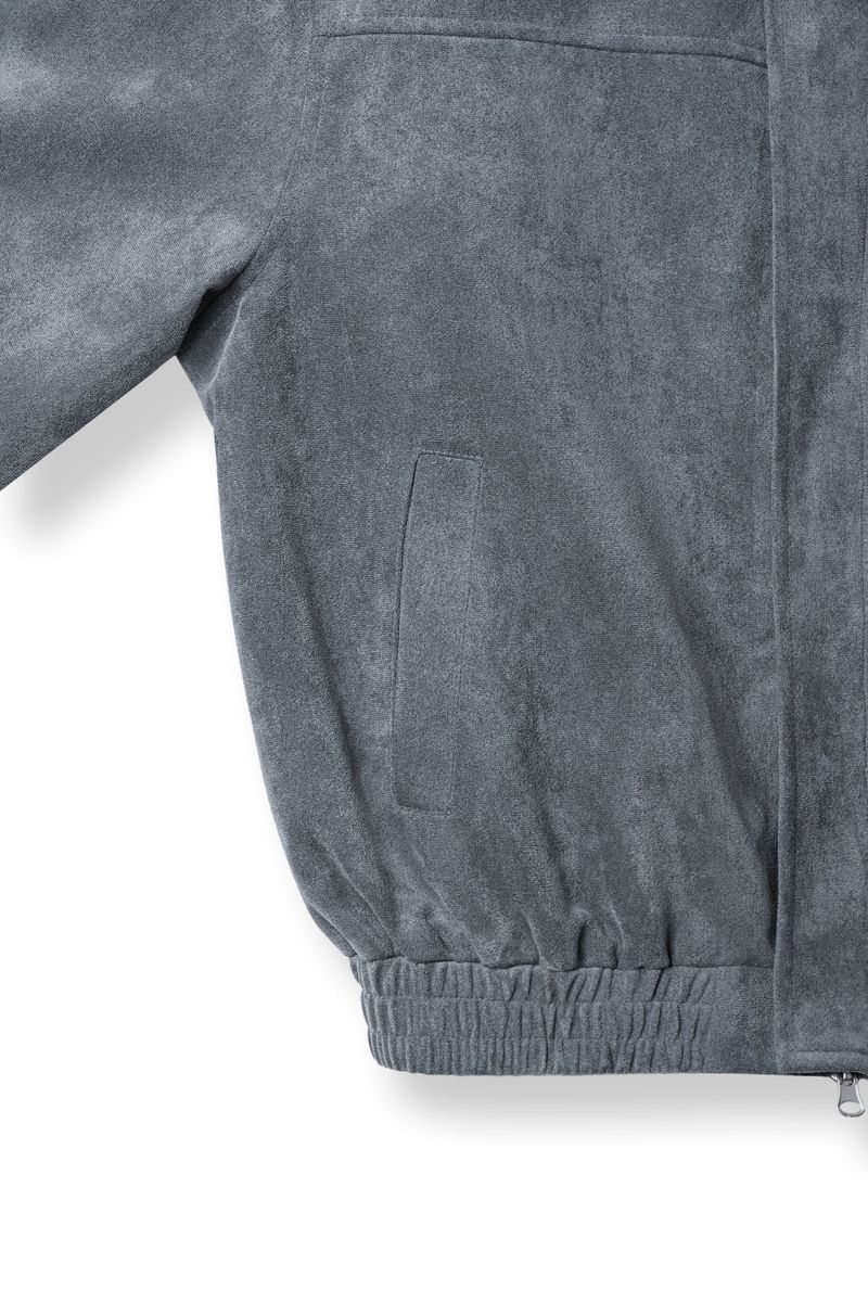 Brandt incision suede cropped jacket