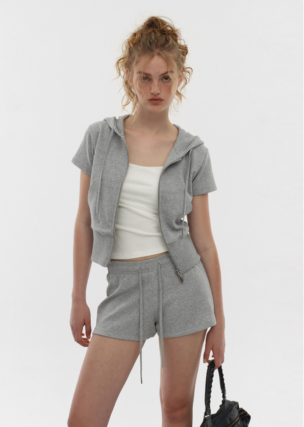 BLACKUP（ブラックアップ）の「[B-BASIC] Airswet Slim Short Sleeve Hood Zipup（Tops）」