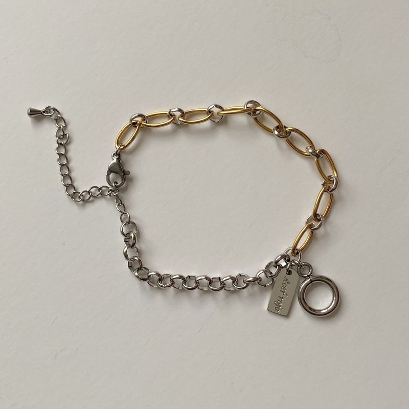 gs Unique Vertical Vintage Charm Chain Bracelet