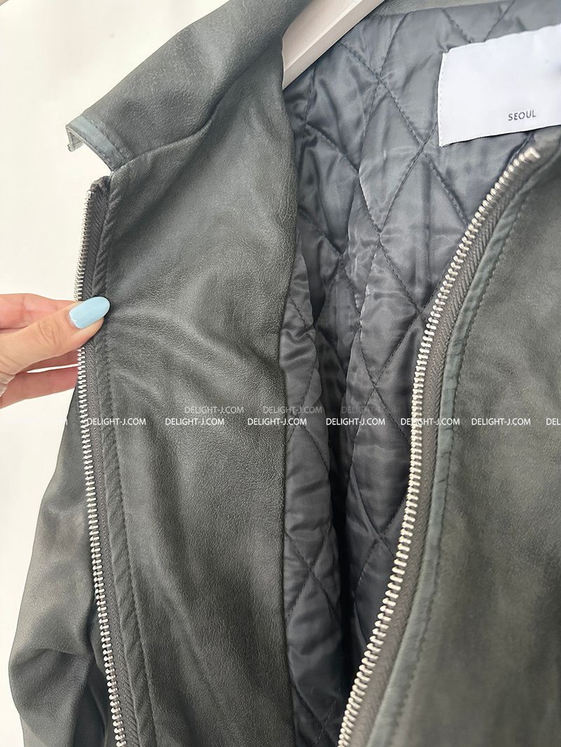 Leather Blouson Wellon Short Padded