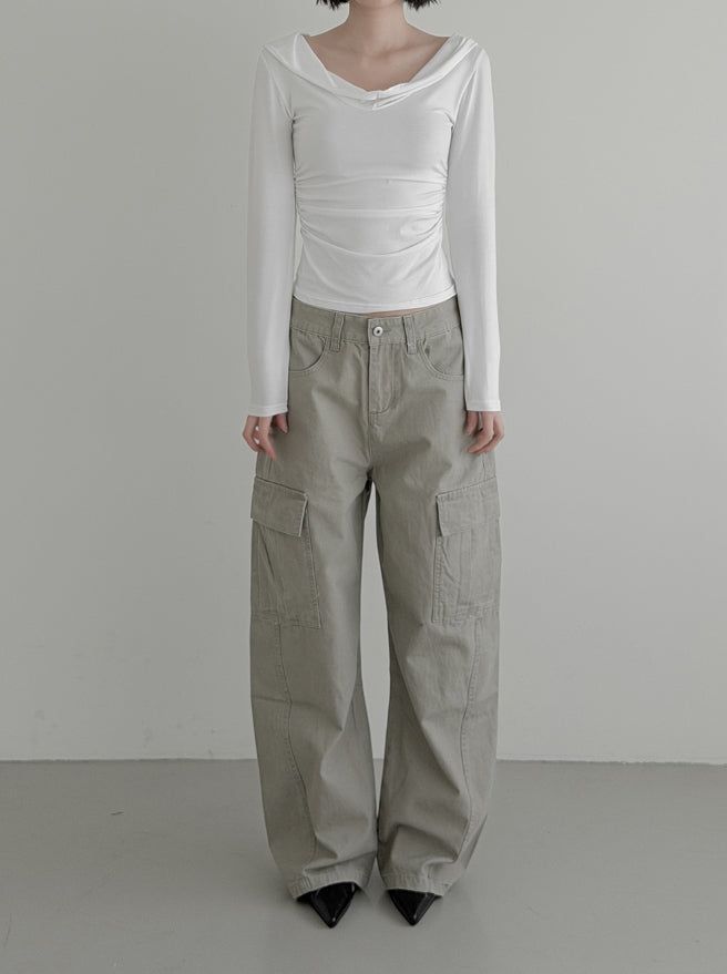 mnem（ムネム）の「Lua Cowl Neck Hooded Off-Shoulder（Tops）」
