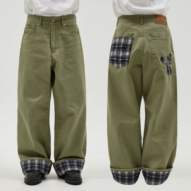 WaiKei（ワイケイ）の「Check Applique Roll Up Pants（Pants）」