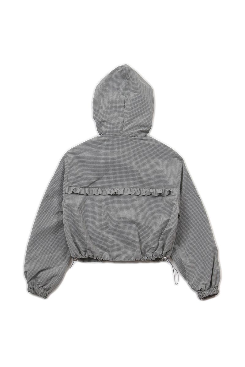 Frilly Woven Jacket [Gray]