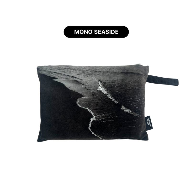 nature pillow blanket - blue bada