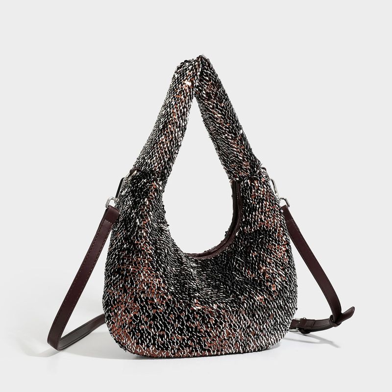 Hand-Beaded Chain Handle Evening Bag