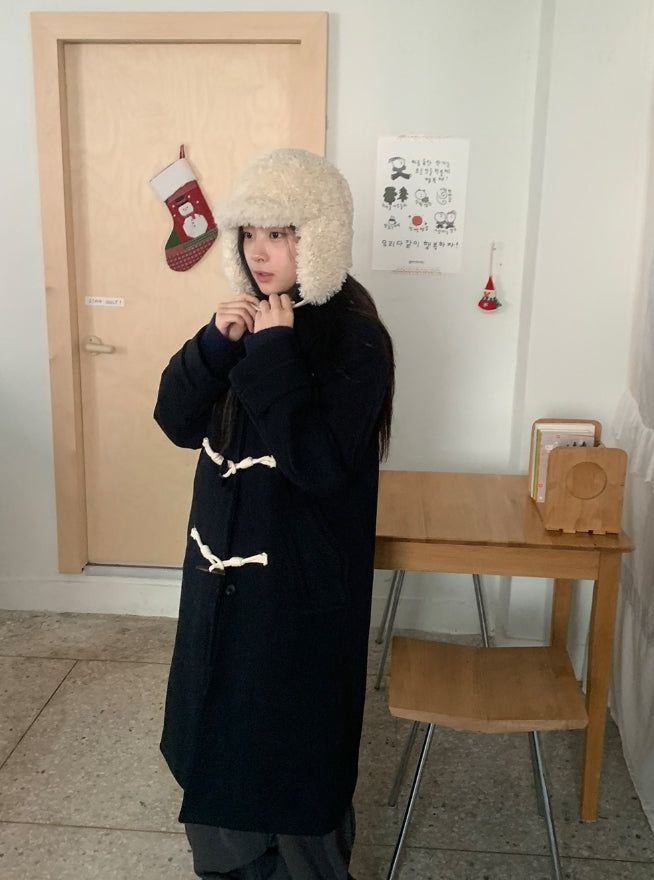 Sobum Reversible Wool Earflap Trooper Hat