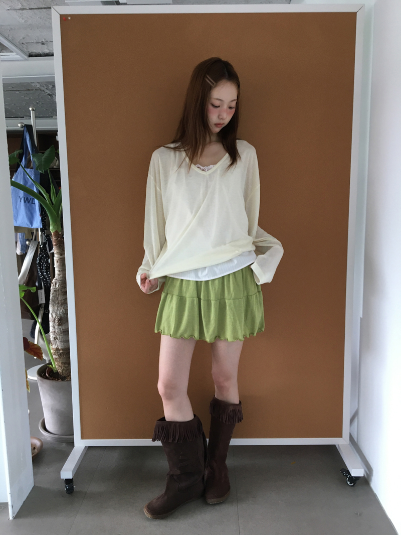 Cinnamon Summer V-neck Knit (6color)