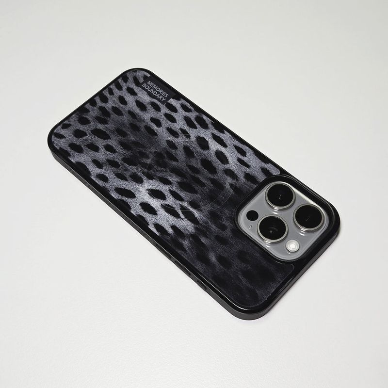Wild Luxe Leopard Phone Case Shadow (BK_MagSafe Glass)