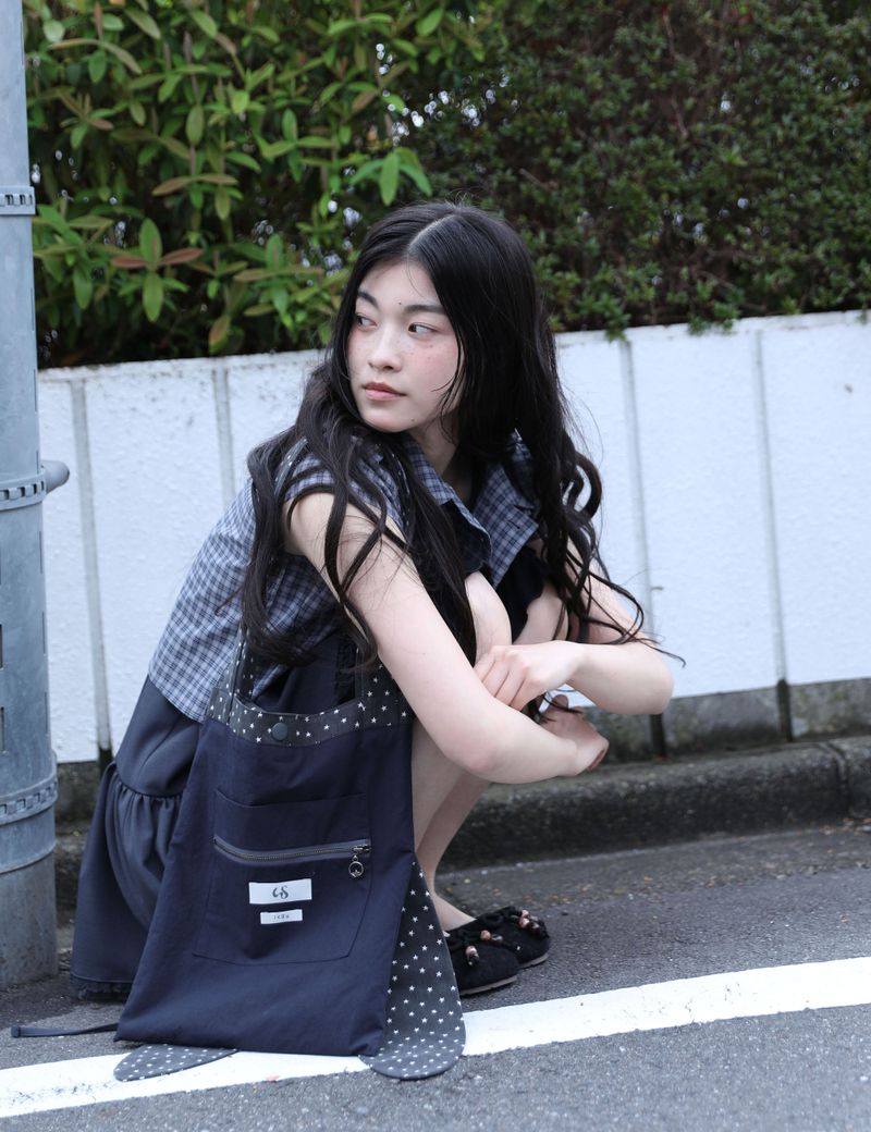 UGLYSHADOW（アグリーシャドウ）の「RABBIT STAR REVERSIBLE ECO BAG(CHARCOAL)（Bags）」