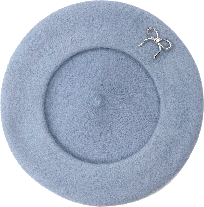 Ribboned wool beret (5Colors)
