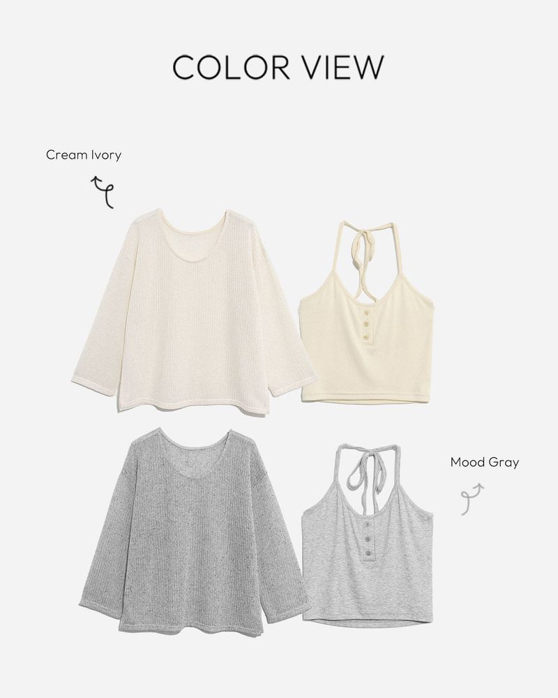 Bis knitwear & sleeveless set