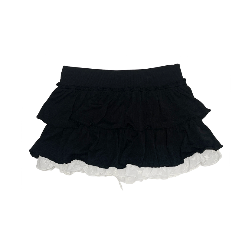 Lace layered cancan skirt