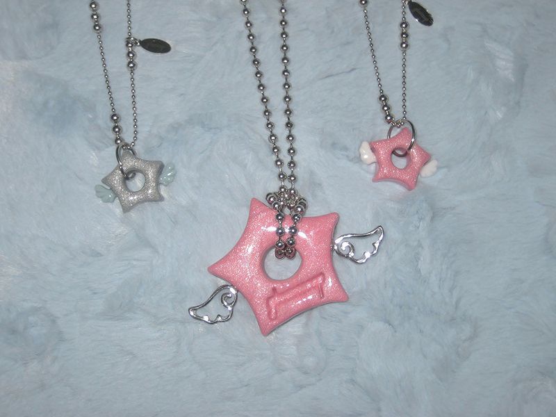 gleaming star wing necklace [pink]