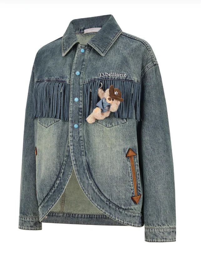 13DE MARZO Western Cowboy Denim Jacket