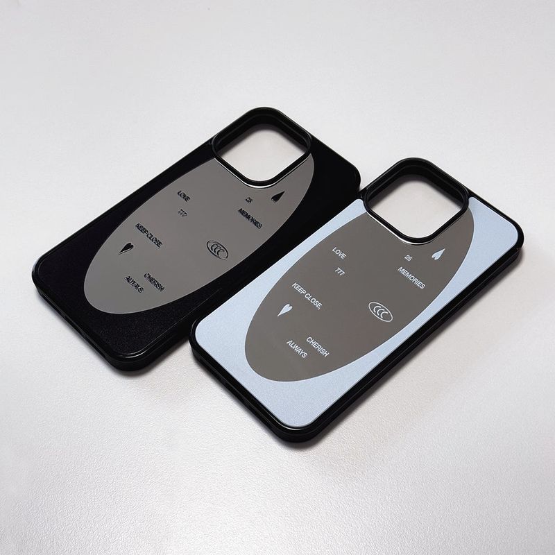 LOVE Memories Bumper Mirror Phone Case (BK)