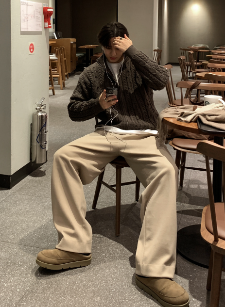 Ever Soft Wool Side Banding Wide Slacks