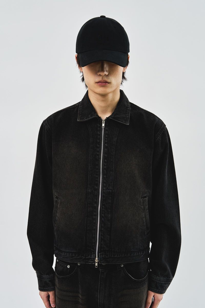 Norten Washed Denim Jacket_Washed Black