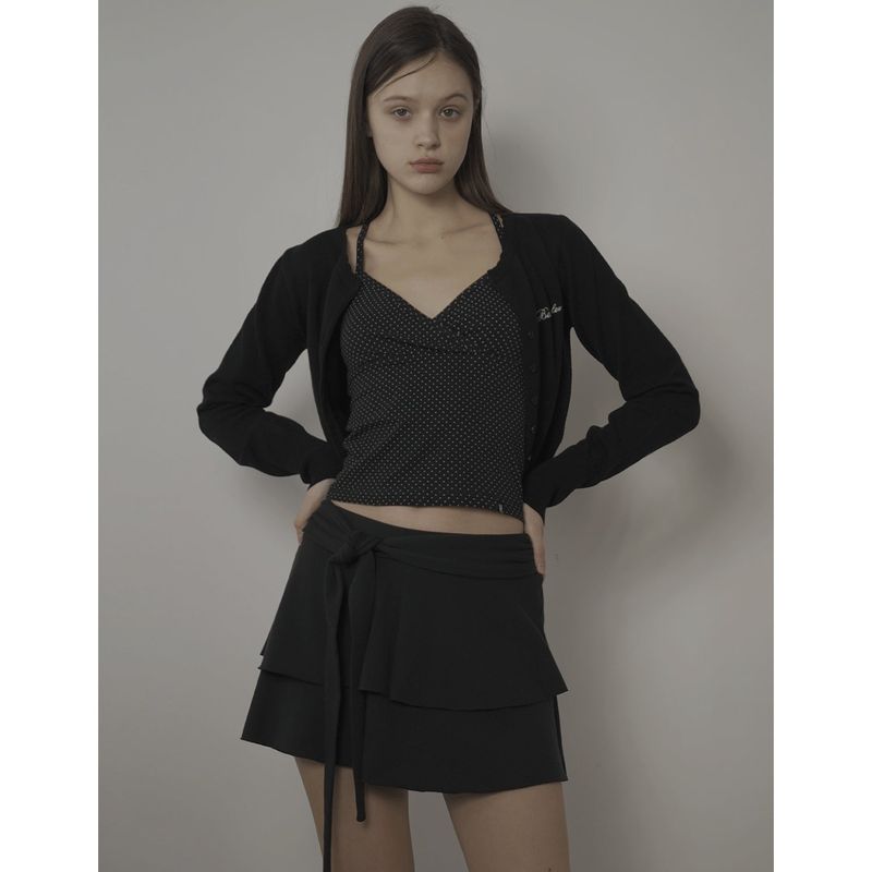 DOT CAMISOLE-BLACK
