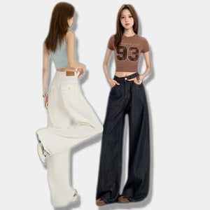 La mode MAQI（ラ モード マキ）の「Lyocell ルーズフィットワイドデニムパンツ（パンツ）」