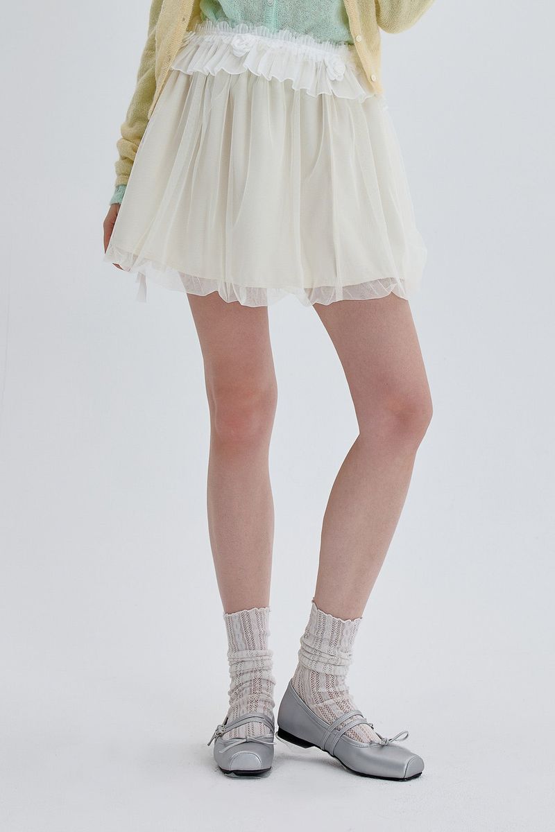 Floaty Layered Skirt [Cream]